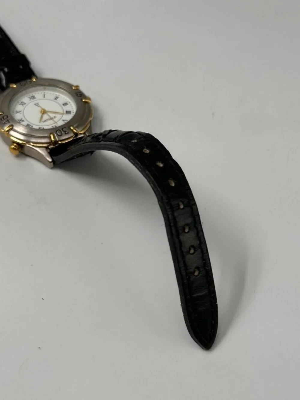 Vintage Timex Indiglo Watch Women Gold Tone Leather Band 32MM New Battery